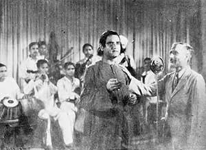 Saigal in a scene from Street Singer